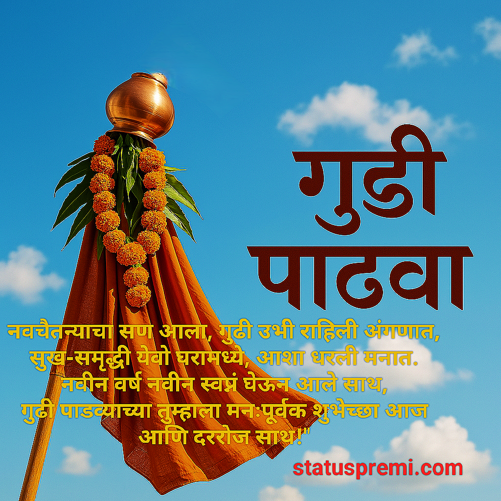 Gudhi padhawa status।गुढी पाढ़वा स्टेटस 1 Gudhi padhawa status।गुढी पाढ़वा स्टेटस